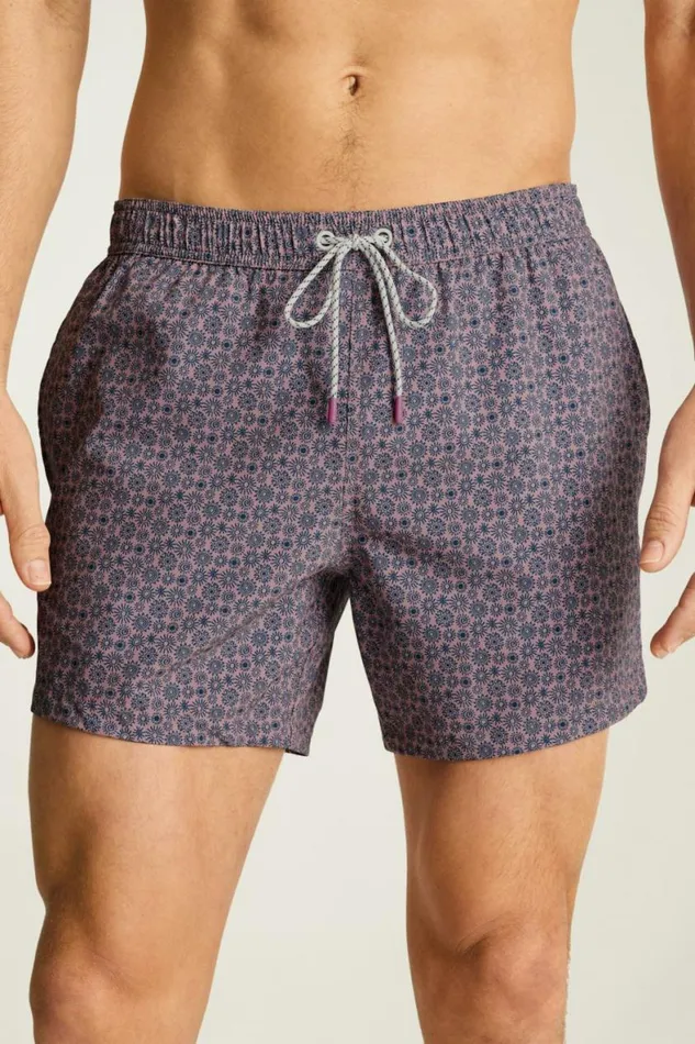 Men Riviera Recycled Swim Trunks Pink Sunburst Bonobos Swim Trunks