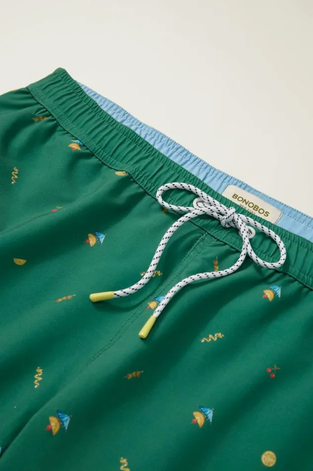 Men Riviera Recycled Swim Trunks Sea Green Happy Hour Bonobos Swim Trunks