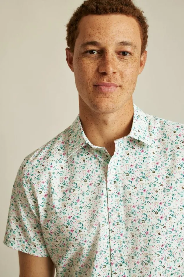 Men Riviera Short Sleeve Shirt Beach Glass Floral Fest Bonobos Short Sleeve Shirts