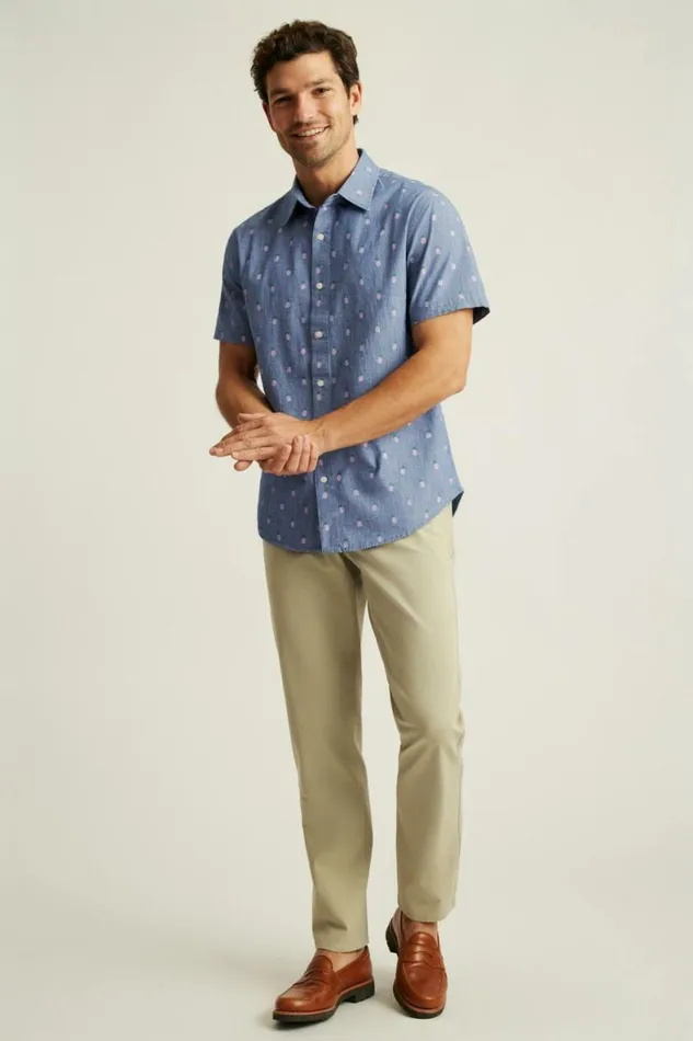 Men Riviera Short Sleeve Shirt Chambray Pineapple Party Bonobos Short Sleeve Shirts Men Riviera Short Sleeve Shirt Chambray Pineapple Party Bonobos Short Sleeve Shirts