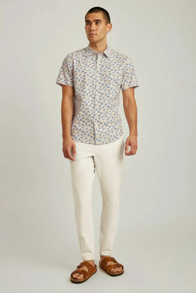 Men Riviera Short Sleeve Shirt Dusky Floral Bonobos Short Sleeve Shirts