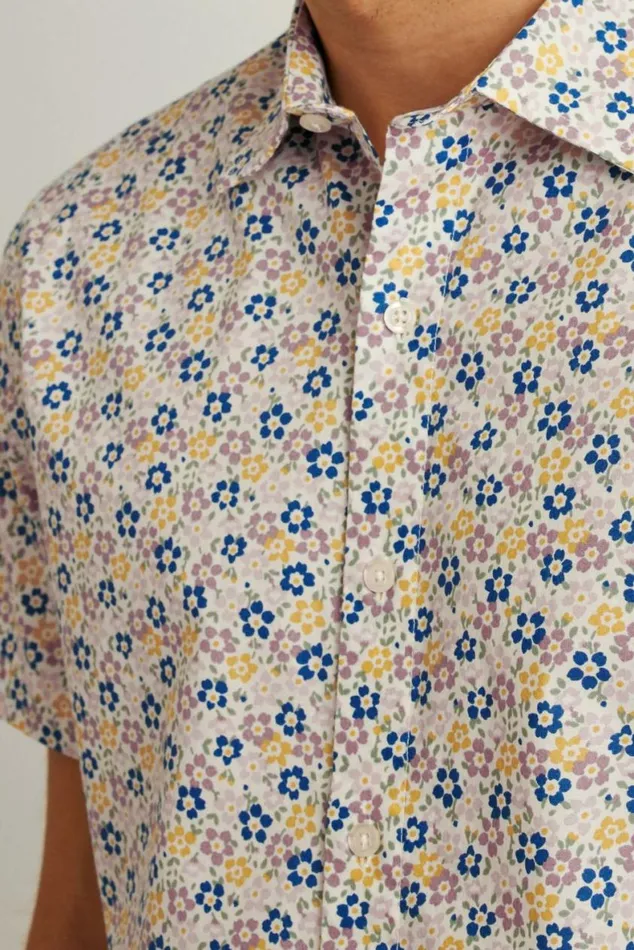 Men Riviera Short Sleeve Shirt Dusky Floral Bonobos Short Sleeve Shirts