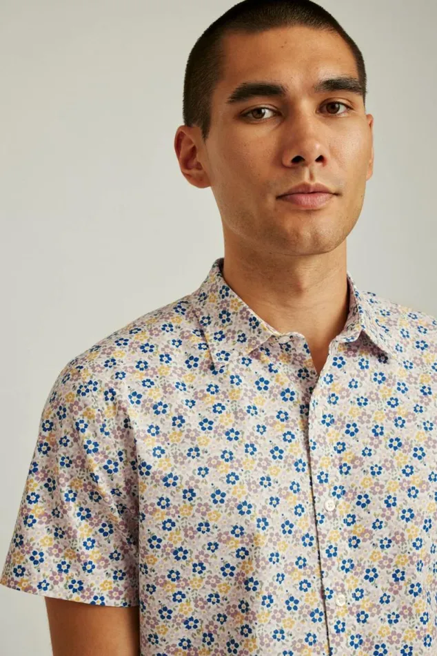 Men Riviera Short Sleeve Shirt Dusky Floral Bonobos Short Sleeve Shirts