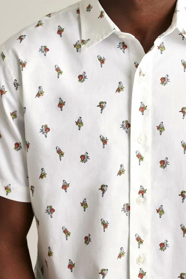 Men Riviera Short Sleeve Shirt Free As A Bird Bonobos Short Sleeve Shirts