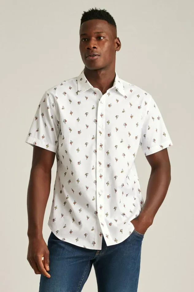Men Riviera Short Sleeve Shirt Free As A Bird Bonobos Short Sleeve Shirts