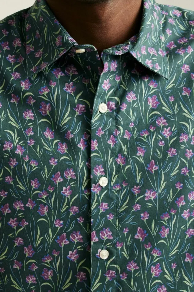 Men Riviera Short Sleeve Shirt Mint Floral Scatter Bonobos Short Sleeve Shirts