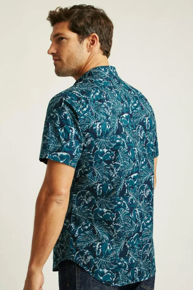 Men Riviera Short Sleeve Shirt Navy Prowlers Bonobos Short Sleeve Shirts