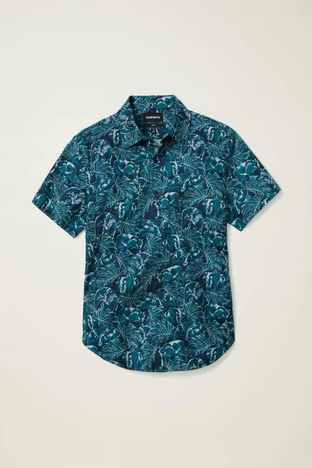 Men Riviera Short Sleeve Shirt Navy Prowlers Bonobos Short Sleeve Shirts