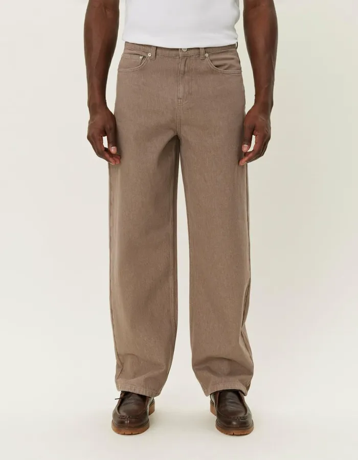 Men Roi Denim Pants 8211 Washed Sand Les Deux Pants