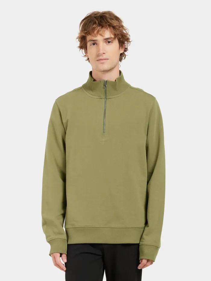 Men Ryan HalfZip Duffle Green Didriksons Hoodies and Sweatshirts