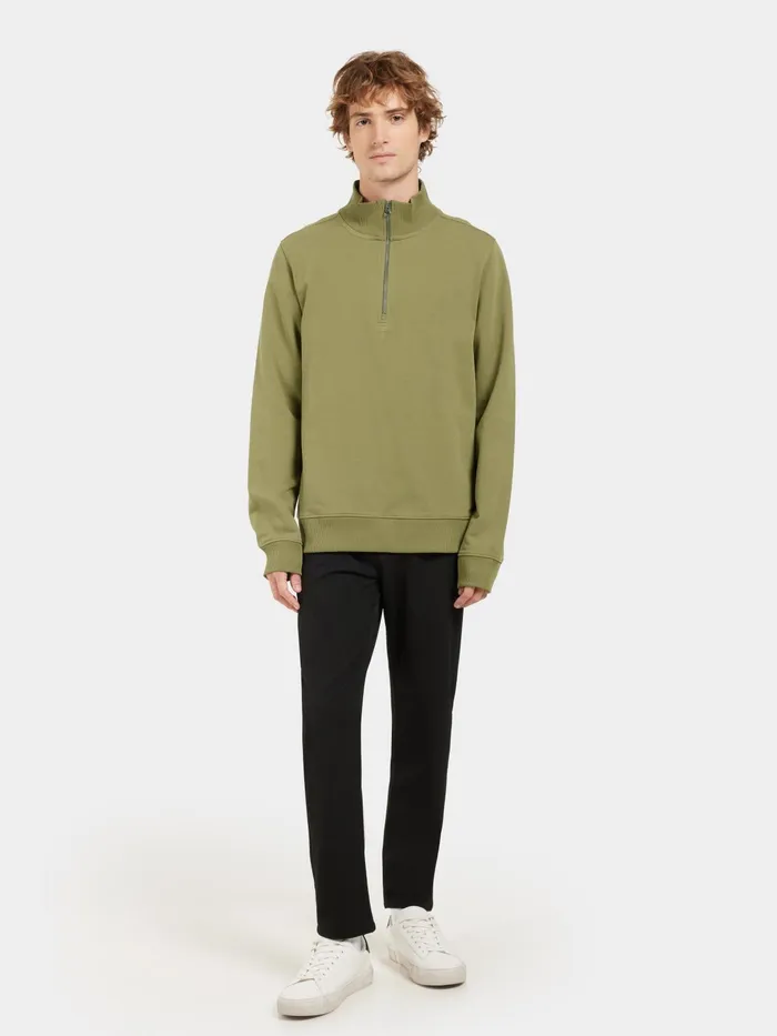 Men Ryan HalfZip Duffle Green Didriksons Hoodies and Sweatshirts