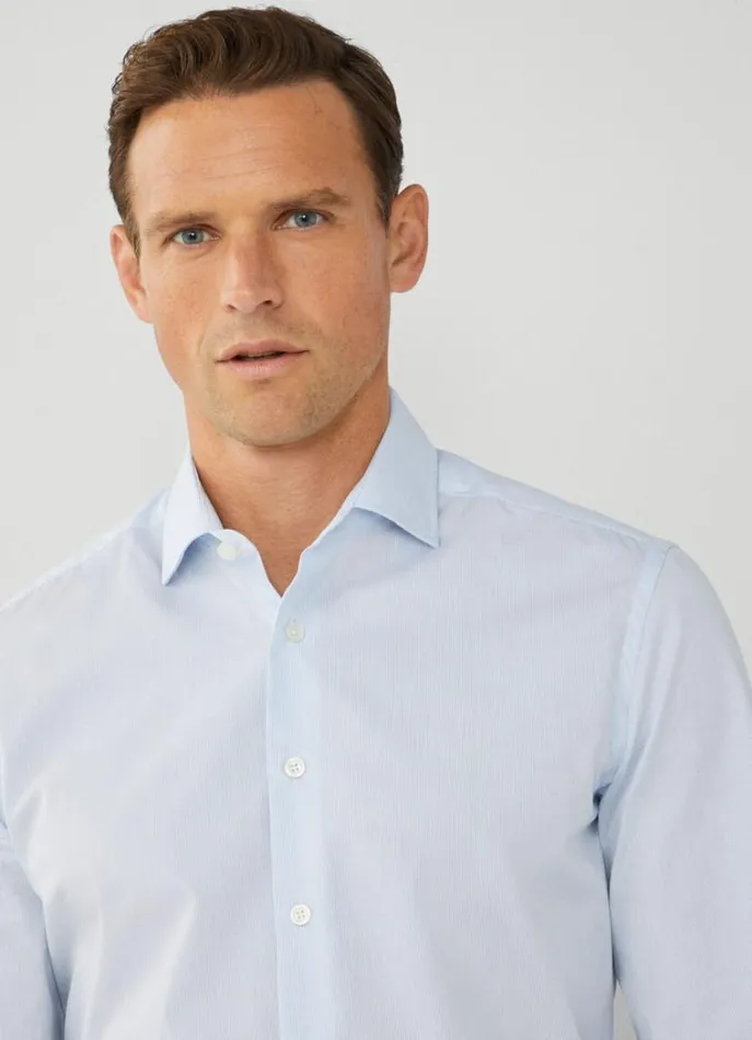 Men Shirts Hackett London Slim Fit Check Magic Shirt Bluewhite
