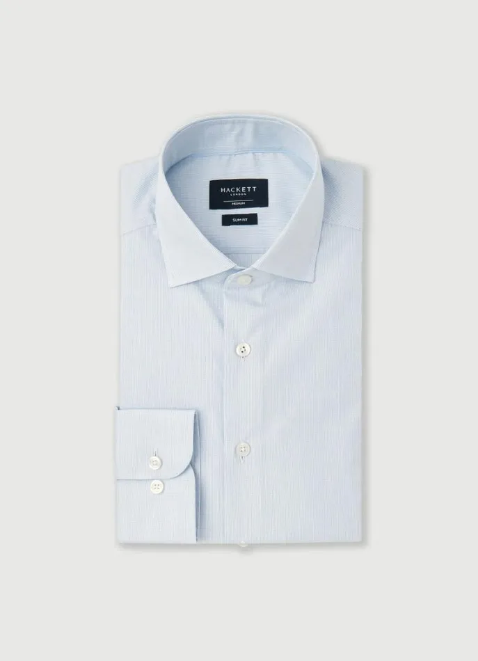 Men Shirts Hackett London Slim Fit Check Magic Shirt Bluewhite