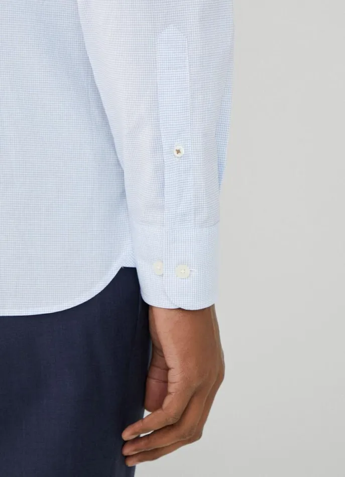 Men Shirts Hackett London Slim Fit Check Shirt Bluegreen