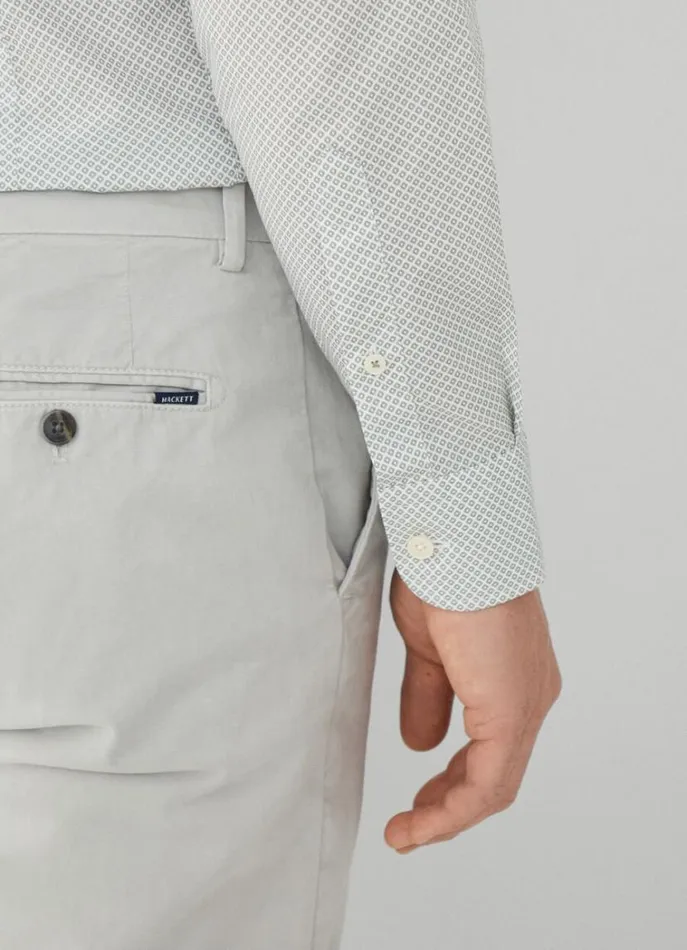 Men Shirts Hackett London Slim Fit Foulard Print Shirt Greenwhite