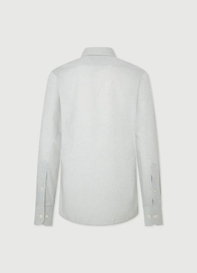 Men Shirts Hackett London Slim Fit Foulard Print Shirt Greenwhite