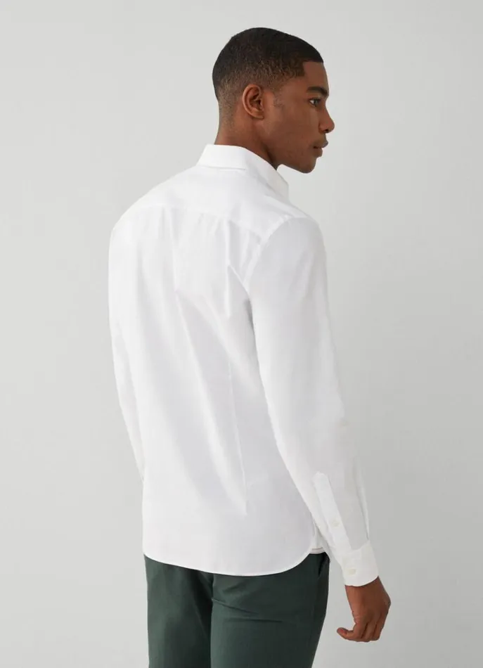 Men Shirts Hackett London SlimFit Oxford Shirt Whitepink