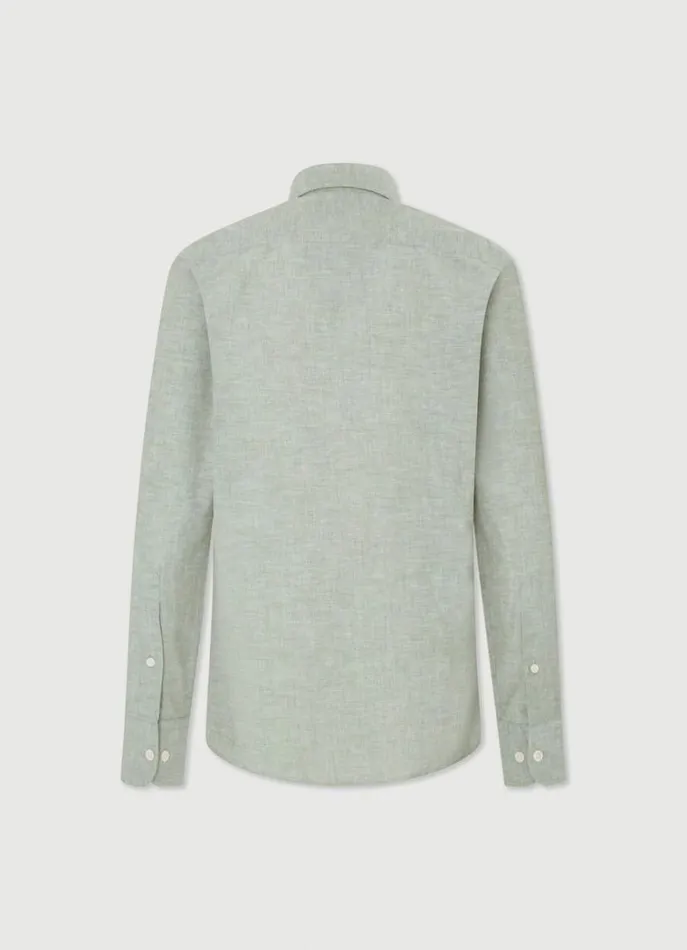 Men Shirts Hackett London Slim Fit Textured Shirt Green