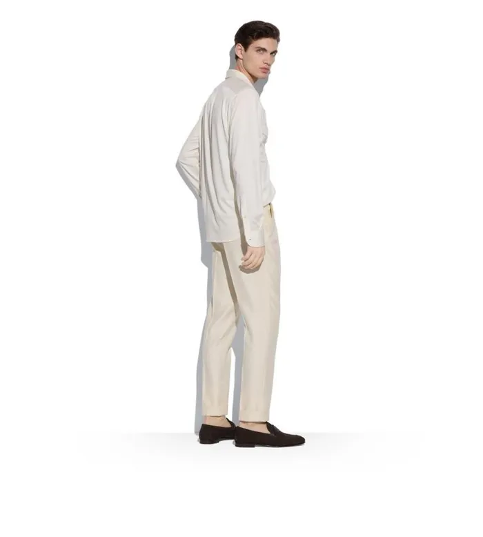 Men Shirts Tom Ford Silk Cotton Blend Shirt White Men Shirts Tom Ford Silk Cotton Blend Shirt White