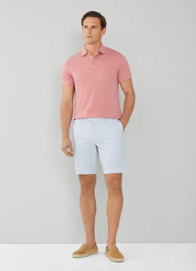 Men Shorts Hackett London Slim Fit Striped Kensington Shorts Avio