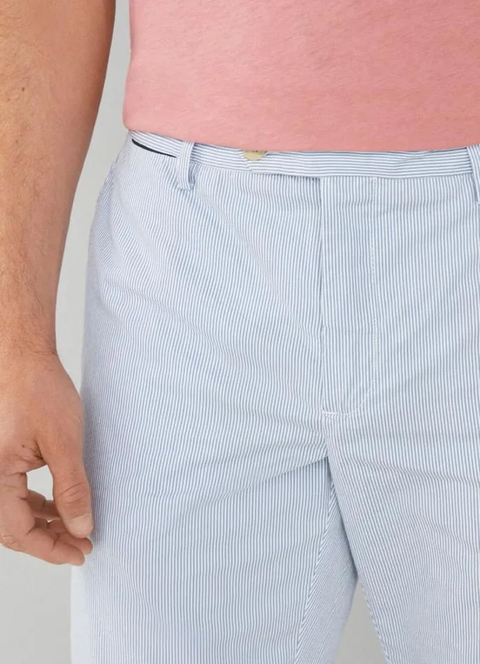 Men Shorts Hackett London Slim Fit Striped Kensington Shorts Avio