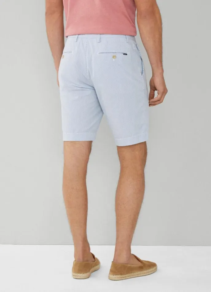 Men Shorts Hackett London Slim Fit Striped Kensington Shorts Avio