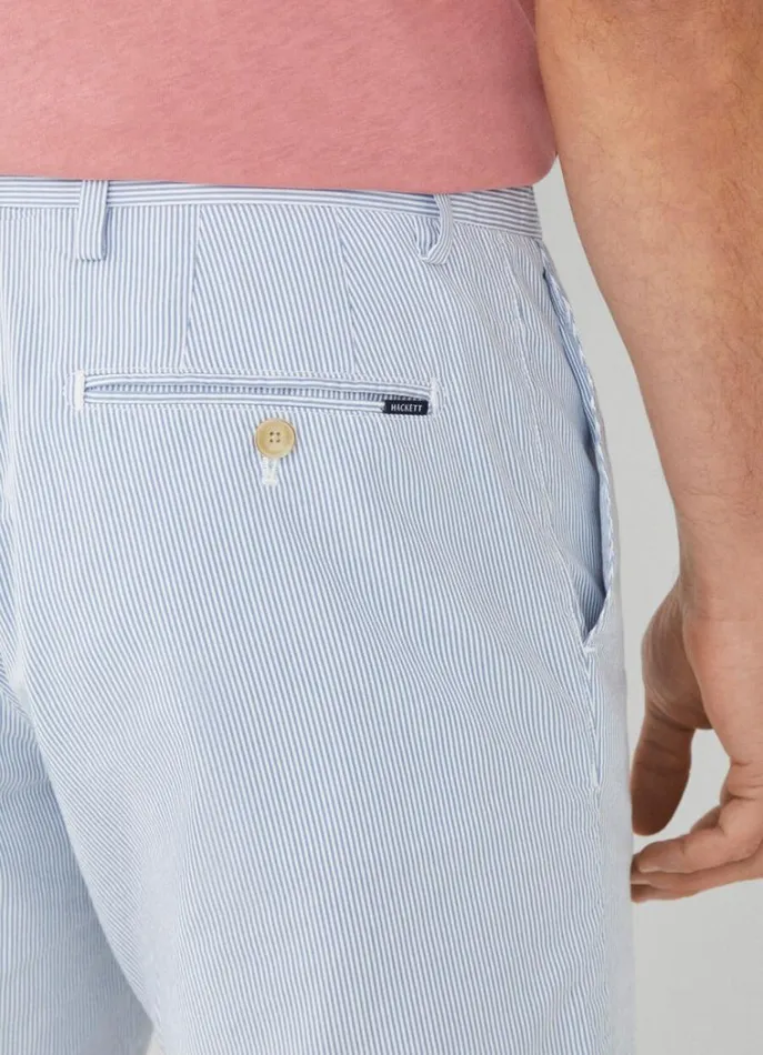 Men Shorts Hackett London Slim Fit Striped Kensington Shorts Avio