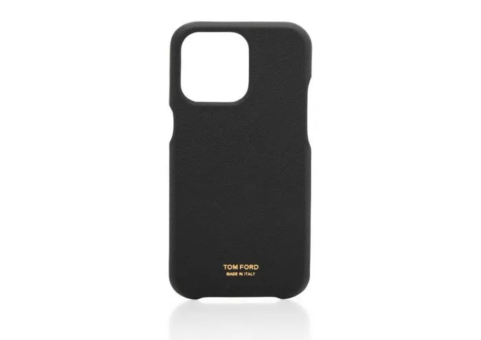 Men Small Leather Goods Tom Ford Small Grain Leather Iphone 13 Case Black