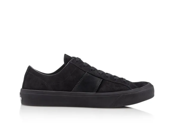 Men Sneakers Tom Ford Crosta Suede Cambridge Sneakers Black