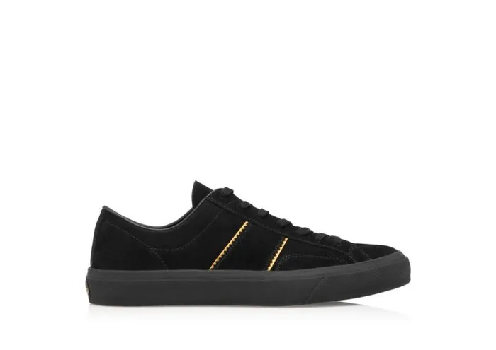 Men Sneakers Tom Ford Suede Cambridge Sneaker Blackgold Black