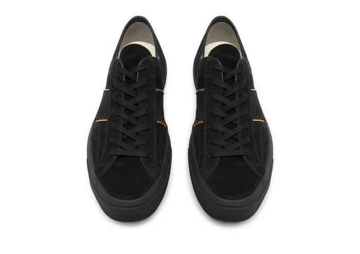 Men Sneakers Tom Ford Suede Cambridge Sneaker Blackgold Black Men Sneakers Tom Ford Suede Cambridge Sneaker Blackgold Black