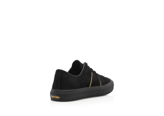 Men Sneakers Tom Ford Suede Cambridge Sneaker Blackgold Black Men Sneakers Tom Ford Suede Cambridge Sneaker Blackgold Black