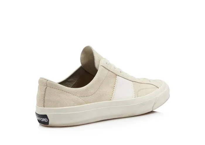 Men Sneakers Tom Ford Suede Cambridge Sneaker Marble Cream Men Sneakers Tom Ford Suede Cambridge Sneaker Marble Cream