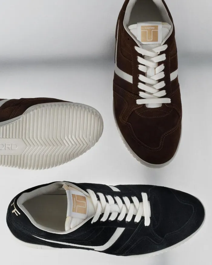 Men Sneakers Tom Ford Suede Jackson Sneaker Black Men Sneakers Tom Ford Suede Jackson Sneaker Black