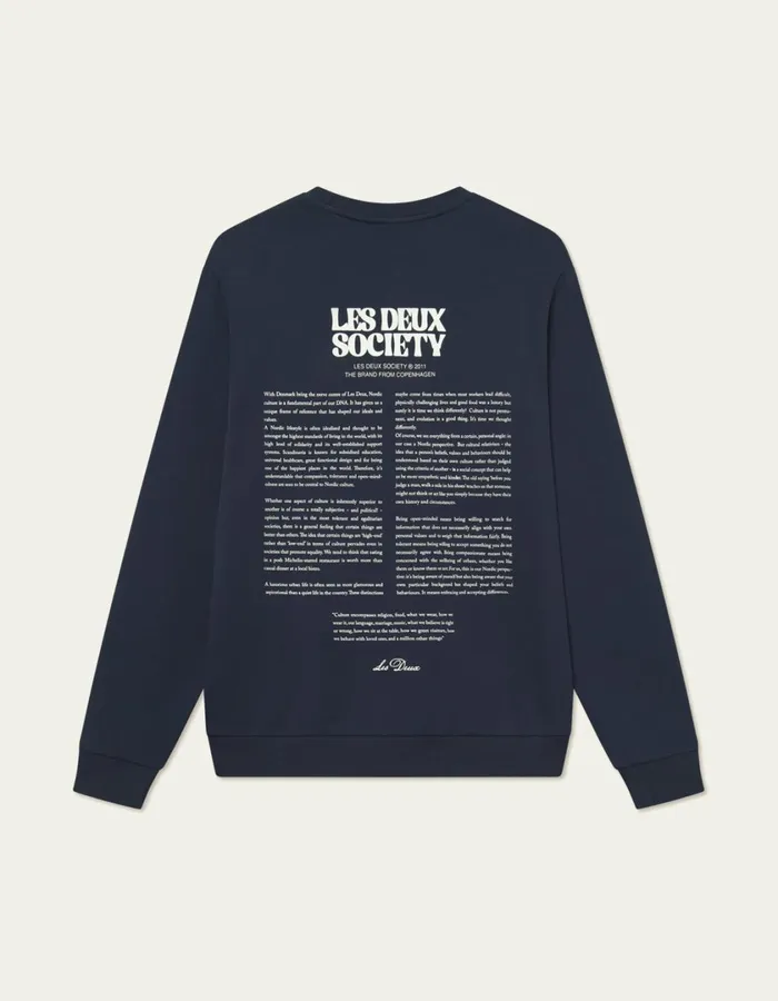 Men Society Sweatshirt 8211 Dark NavyIvory Les Deux HoodiesSweatshirts