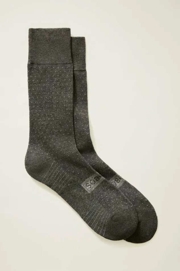 Men Soft Everyday Socks Charcoal Pin Dot Bonobos Socks and Underwear