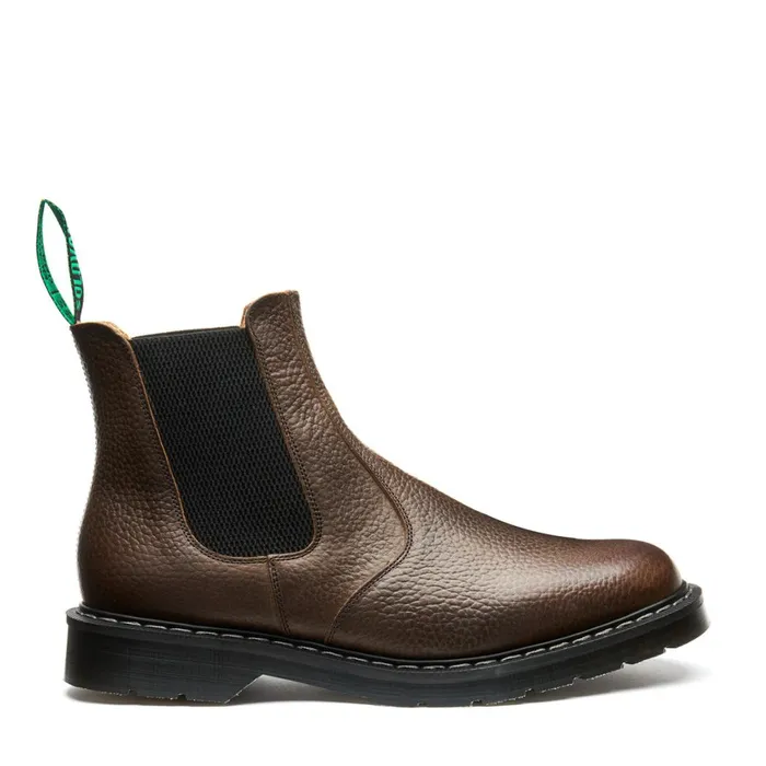 Men Solovair Chelsea Boots Gaucho Brown Grain Dealer Boot