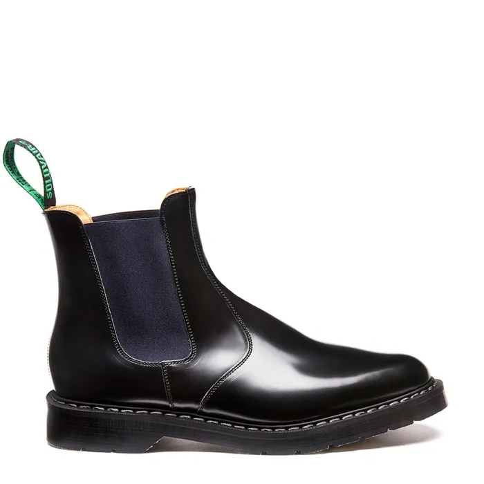 Men Solovair Chelsea Boots Navy Blue and Black Dealer Boot