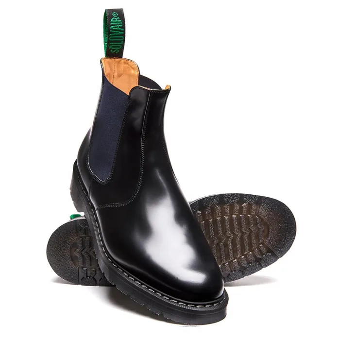 Men Solovair Chelsea Boots Navy Blue and Black Dealer Boot