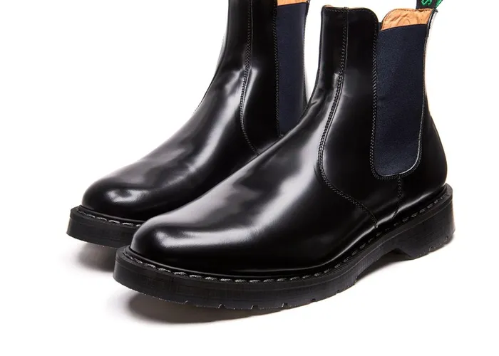 Men Solovair Chelsea Boots Navy Blue and Black Dealer Boot