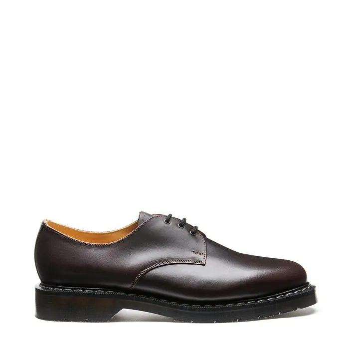 Men Solovair Gibson Shoes Dark Brown Greasy Gibson Shoe