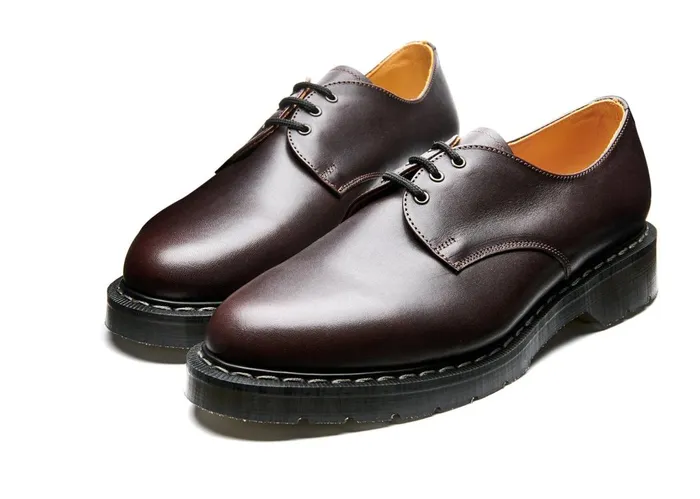 Men Solovair Gibson Shoes Dark Brown Greasy Gibson Shoe