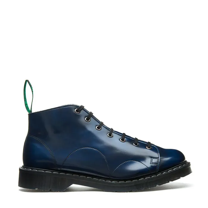 Men Solovair Monkey Boots Navy RubOff Vegan Monkey Boot