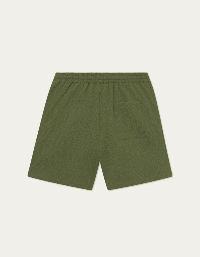 Men Stan Seersucker Swim Shorts 20 8211 Chive Green Les Deux Shorts