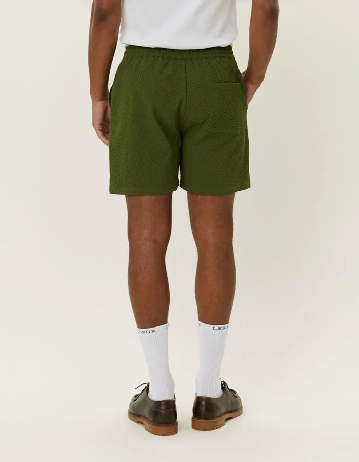 Men Stan Seersucker Swim Shorts 20 8211 Chive Green Les Deux Shorts