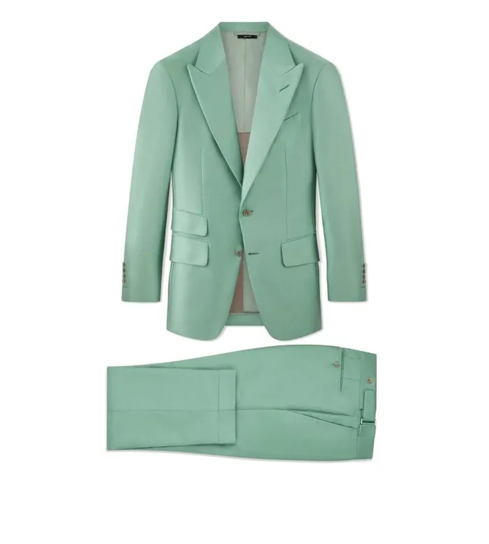 Men Suits Tom Ford Iridescent Twill Atticus Suit Sage