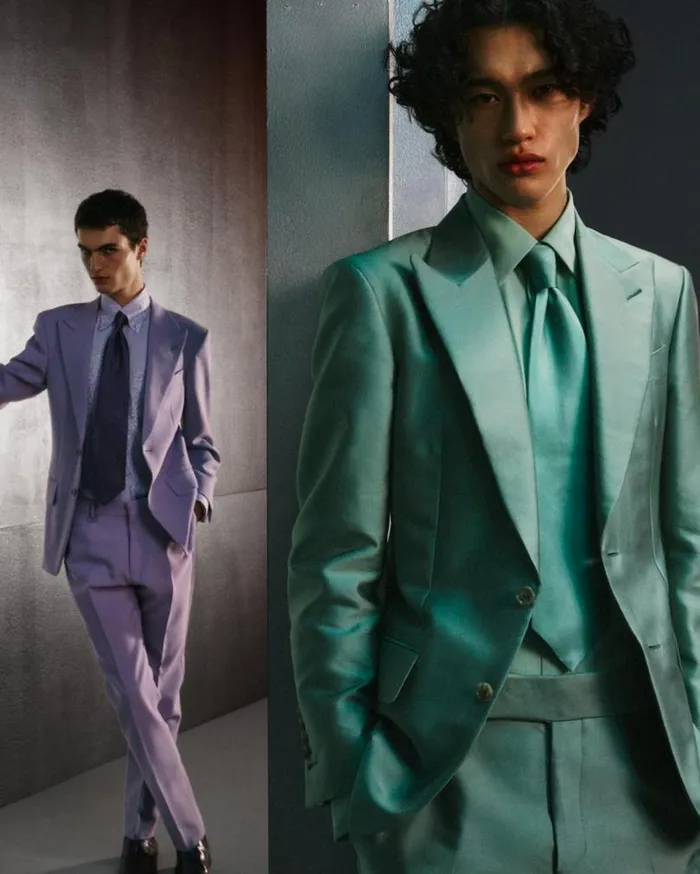 Men Suits Tom Ford Iridescent Twill Atticus Suit Sage Men Suits Tom Ford Iridescent Twill Atticus Suit Sage