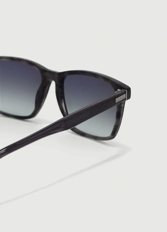 Men Sunglasses Hackett London Square Sunglasses Greyblack