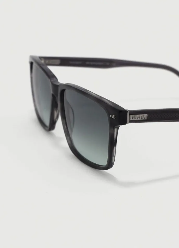 Men Sunglasses Hackett London Square Sunglasses Greyblack