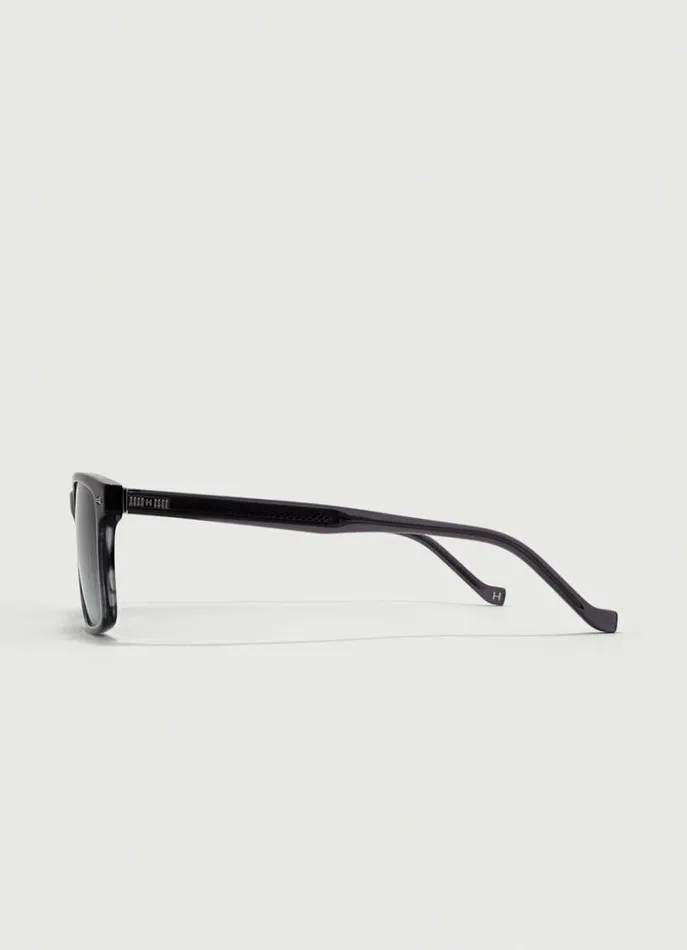 Men Sunglasses Hackett London Square Sunglasses Greyblack